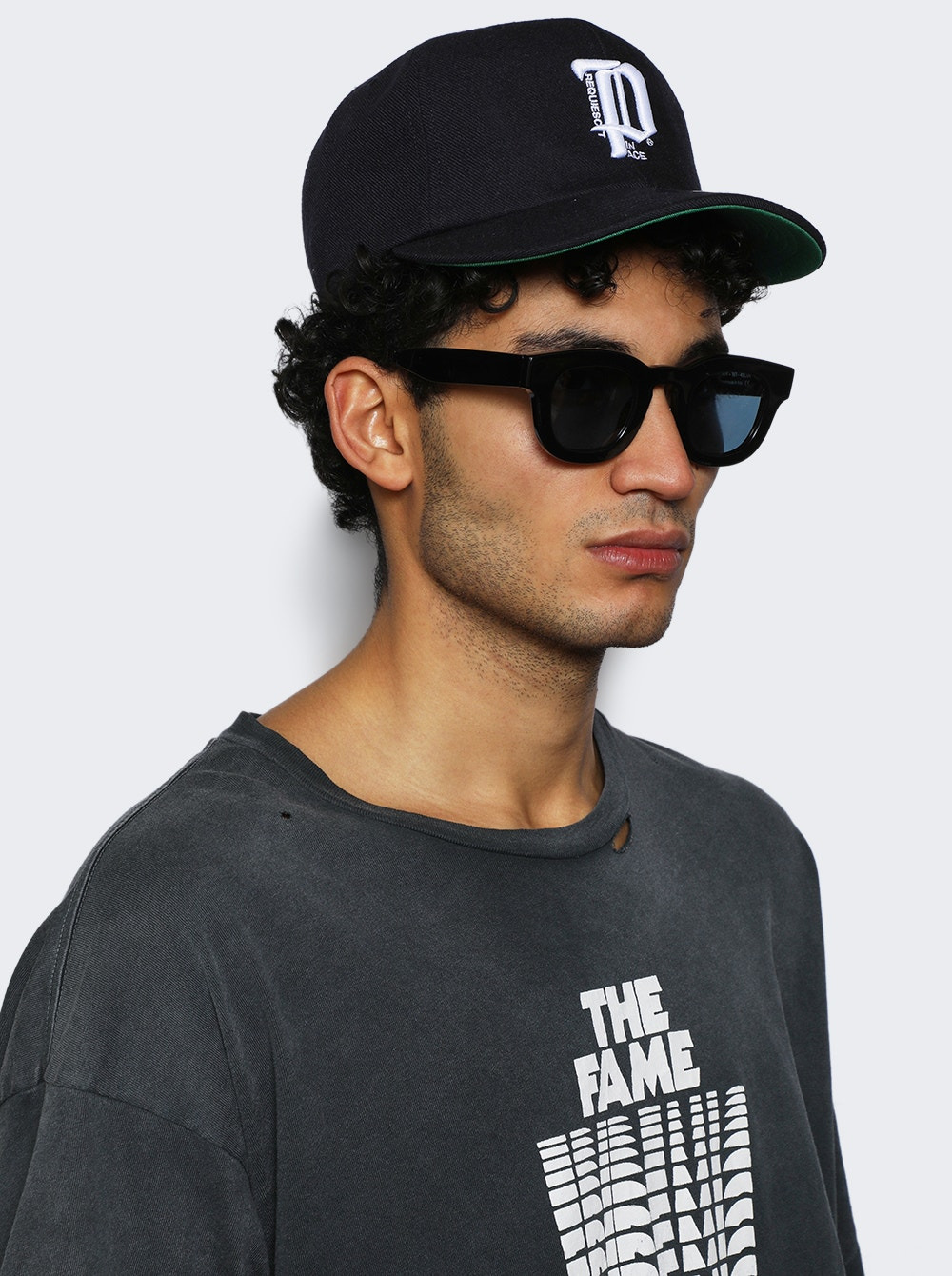 "p" Baseball Hat Dark Navy - 3