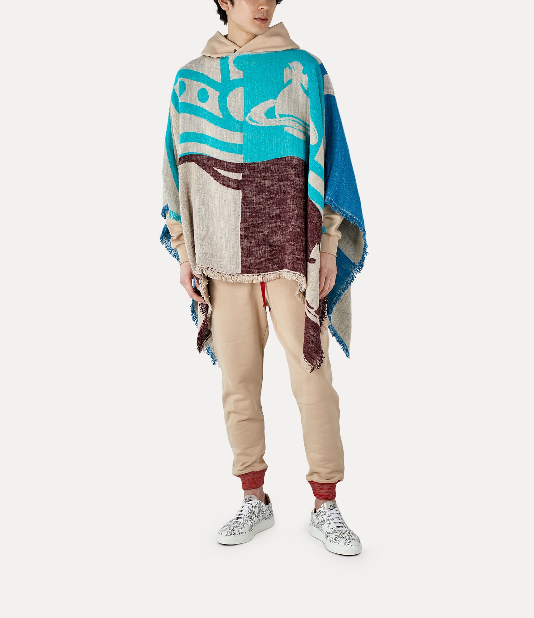 BUFFALO ORB CHECK PONCHO - 5