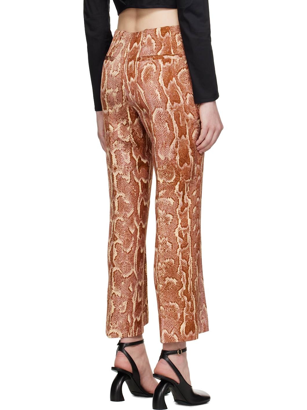 Orange Pinched Seam Trousers - 3