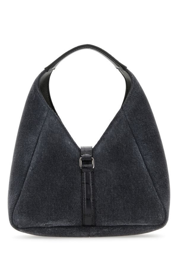 Givenchy Woman Black Denim Mini G-Hobo Handbag - 3