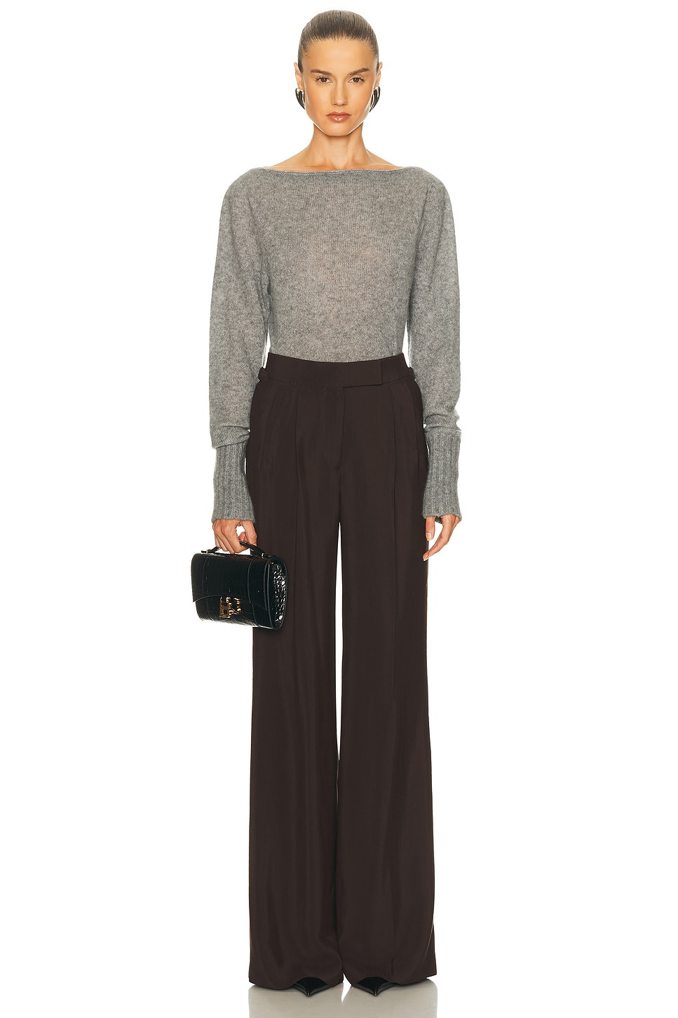 Boat Neck Cashmere Top - 4