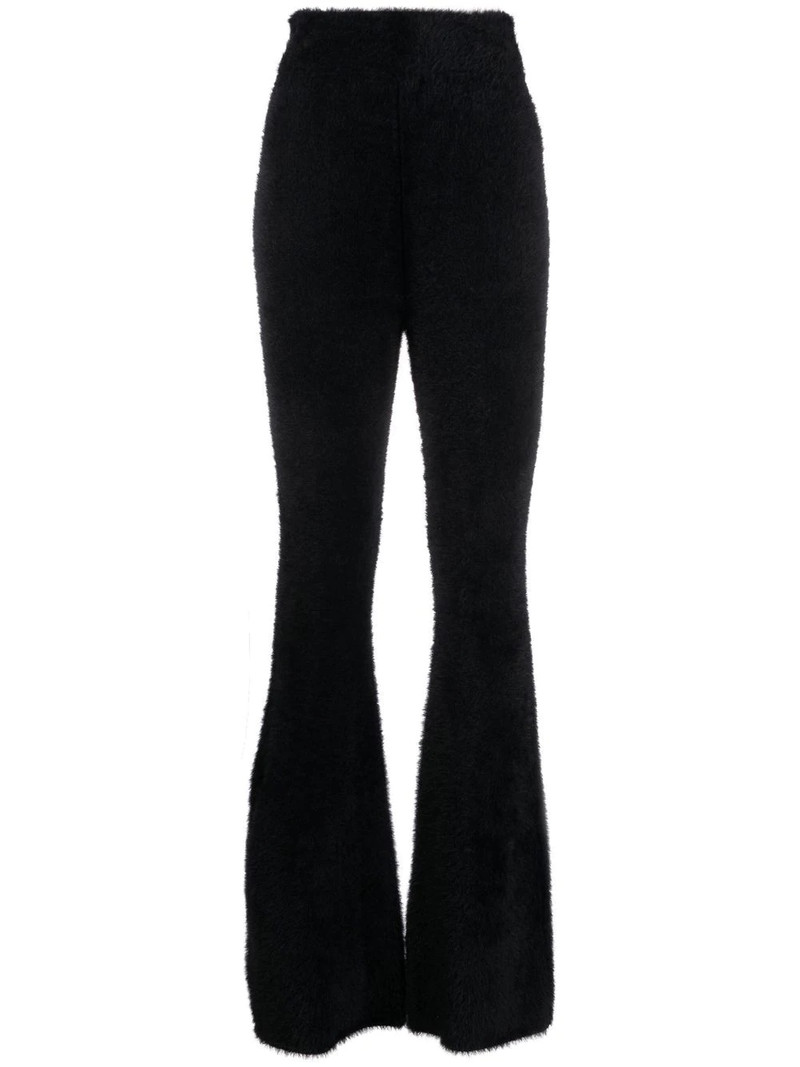 flared-leg high-waisted trousers 1