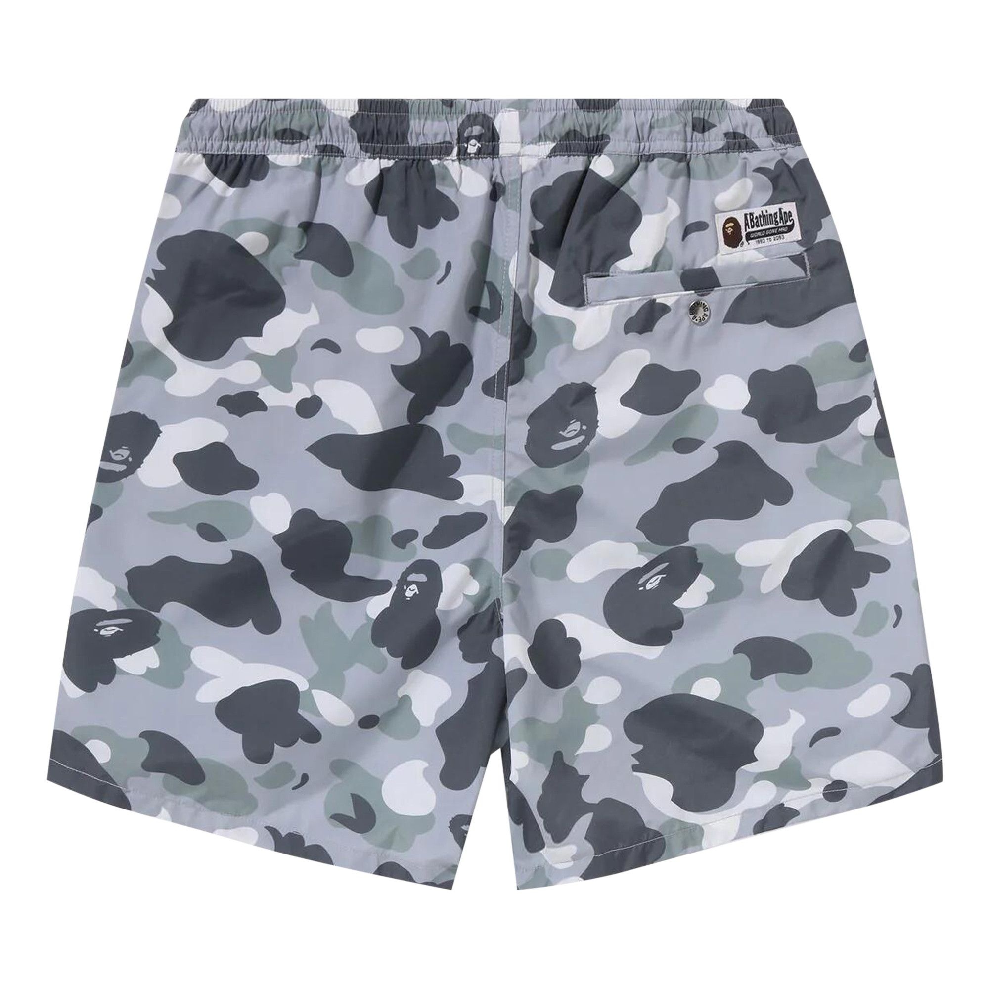 BAPE City Camo Ape Head One Point Beach Shorts 'Grey' - 2