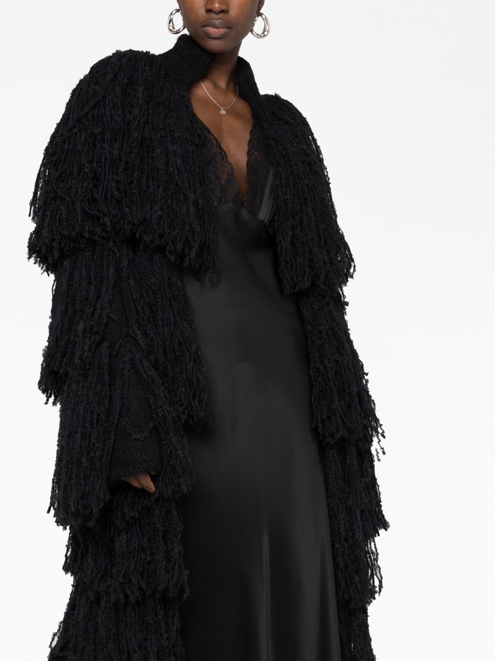 fringed long coat - 5