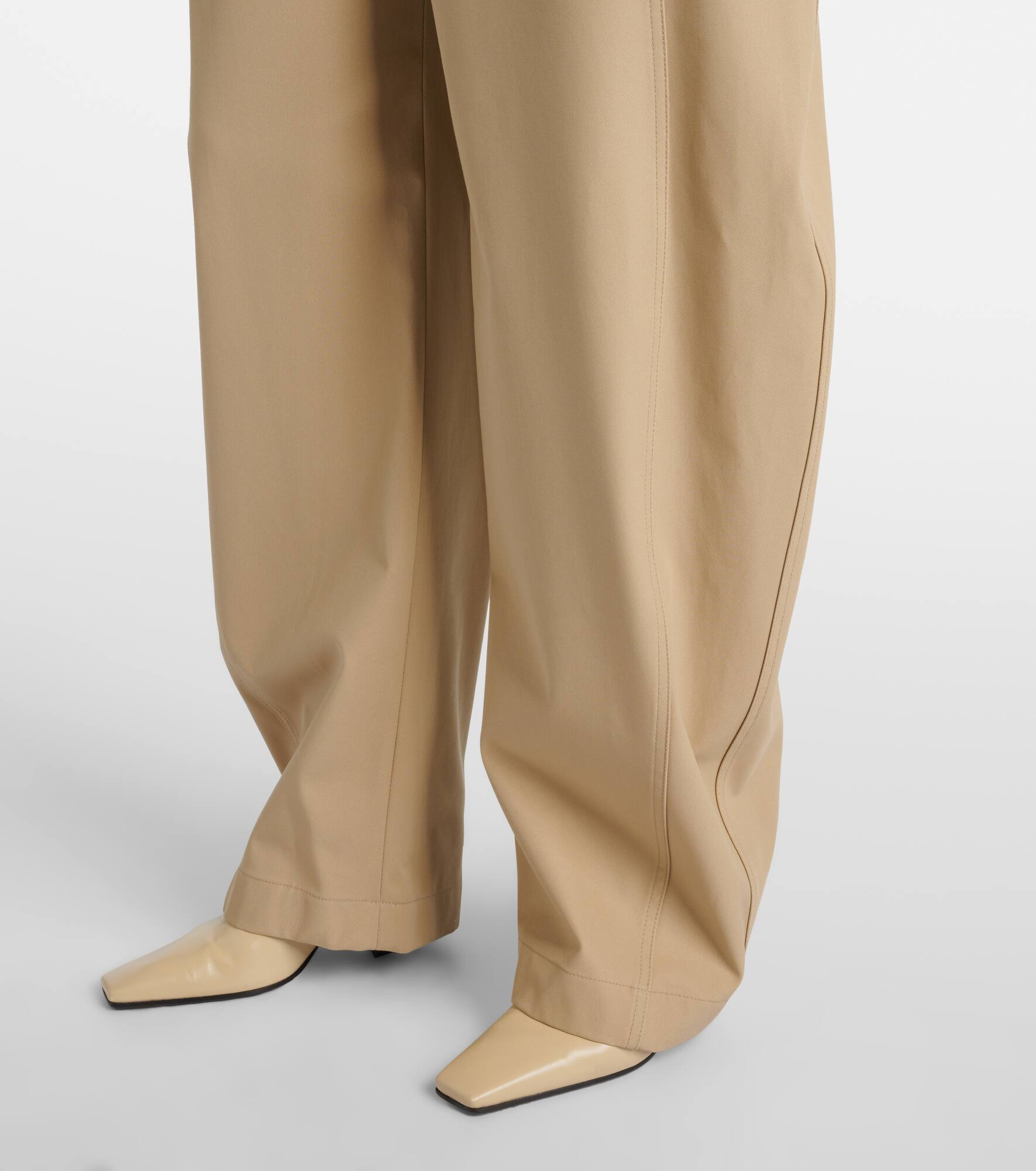 Cotton twill wide-leg pants - 5