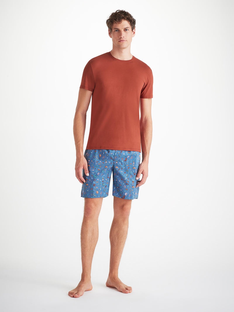 Men's T-Shirt Basel Micro Modal Stretch Rust Red - 3