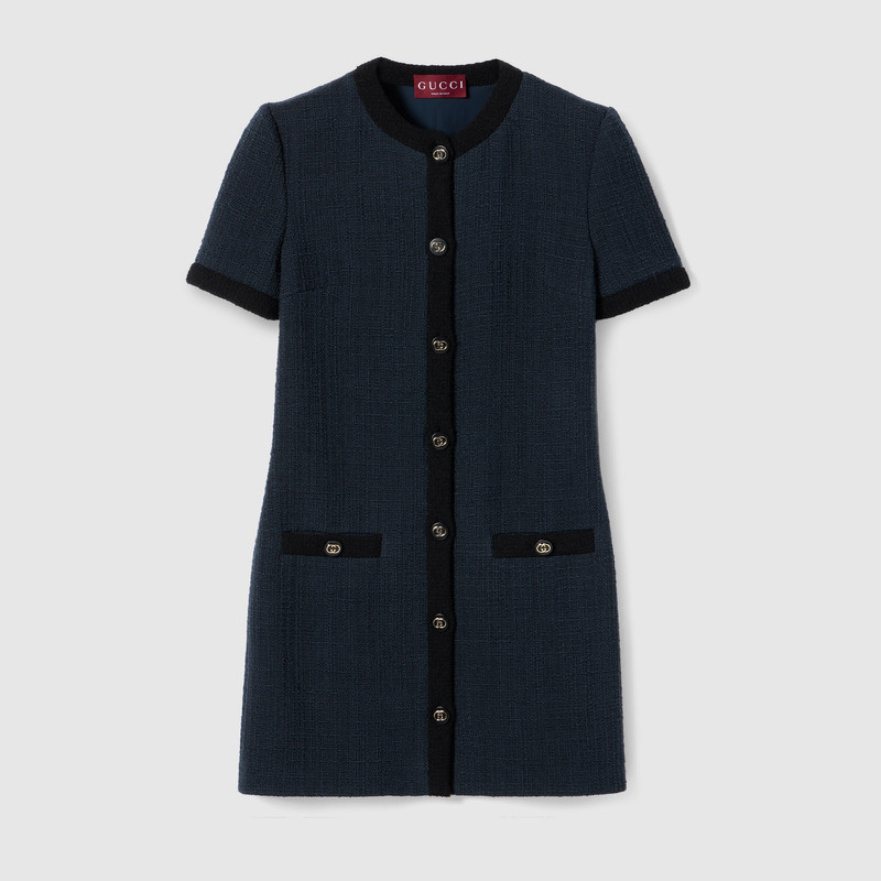 Wool textured tweed dress 1
