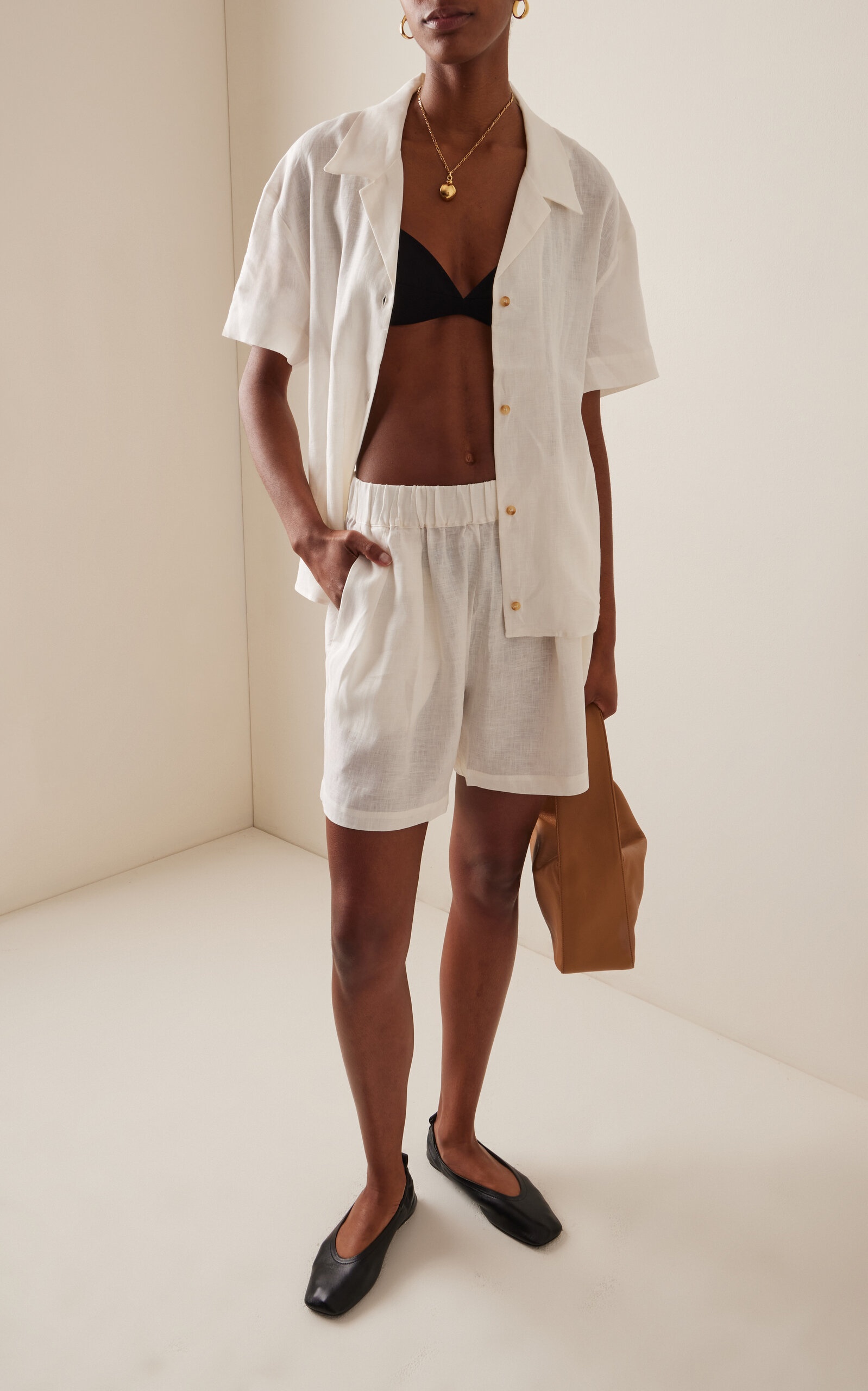 The Prague Linen Shirt ivory - 3