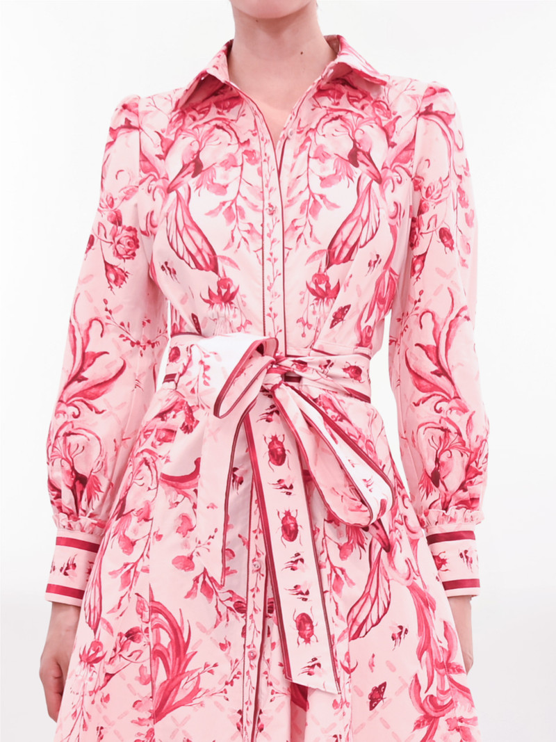 Marchesa COTTON POPLIN COLLARED SHIRTDRESS outlook