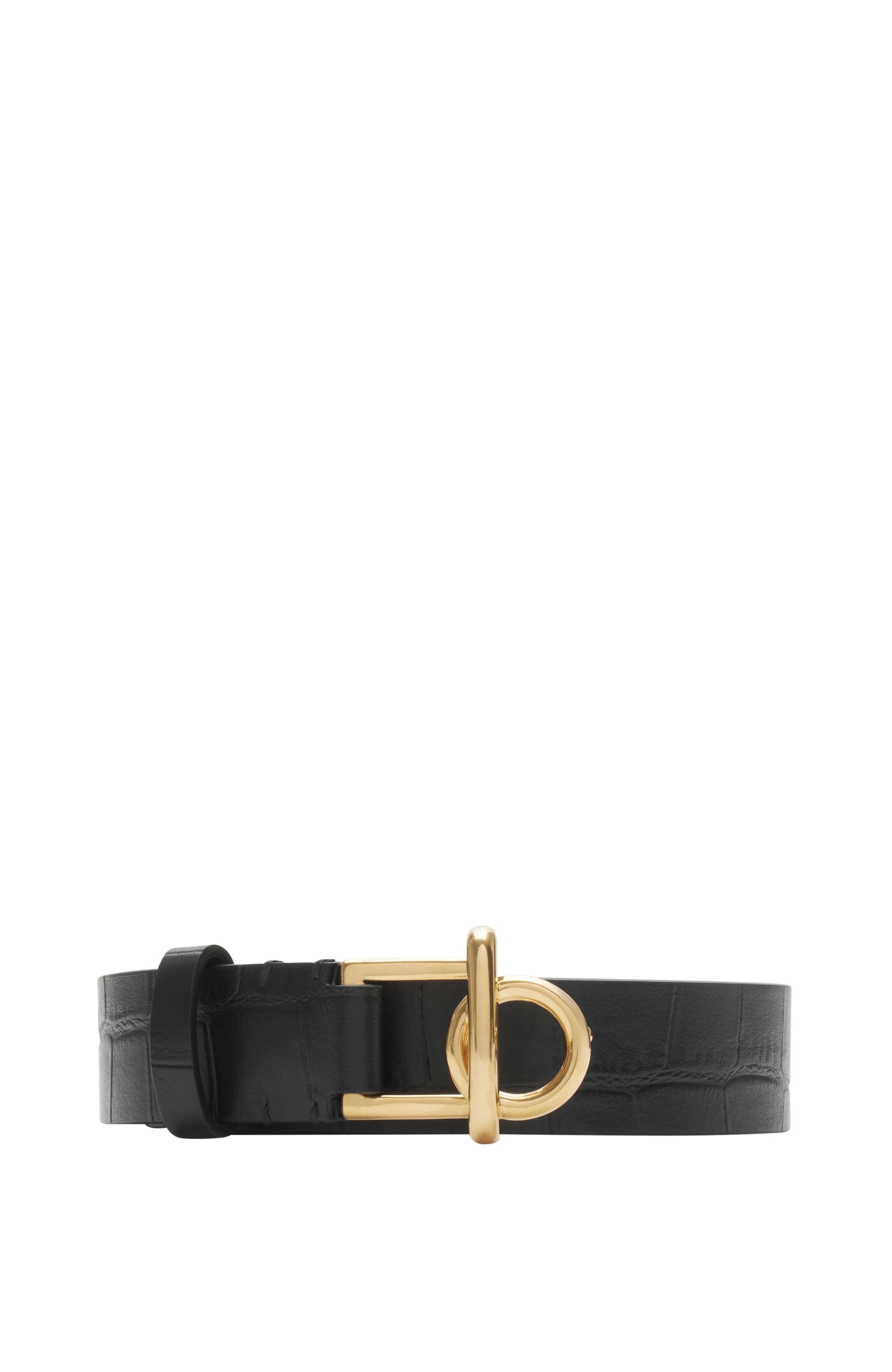 burberry Leather Rocking Horse Belt in Black at Nordstrom - 1