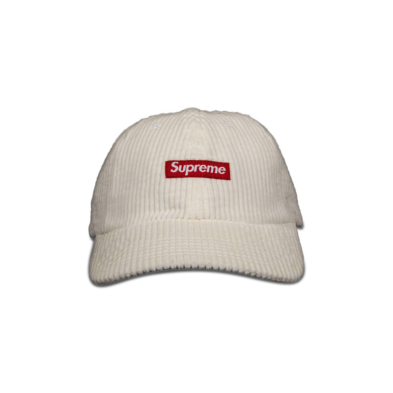 Supreme Ripple Corduroy Small Box 6-Panel 'White' - 1
