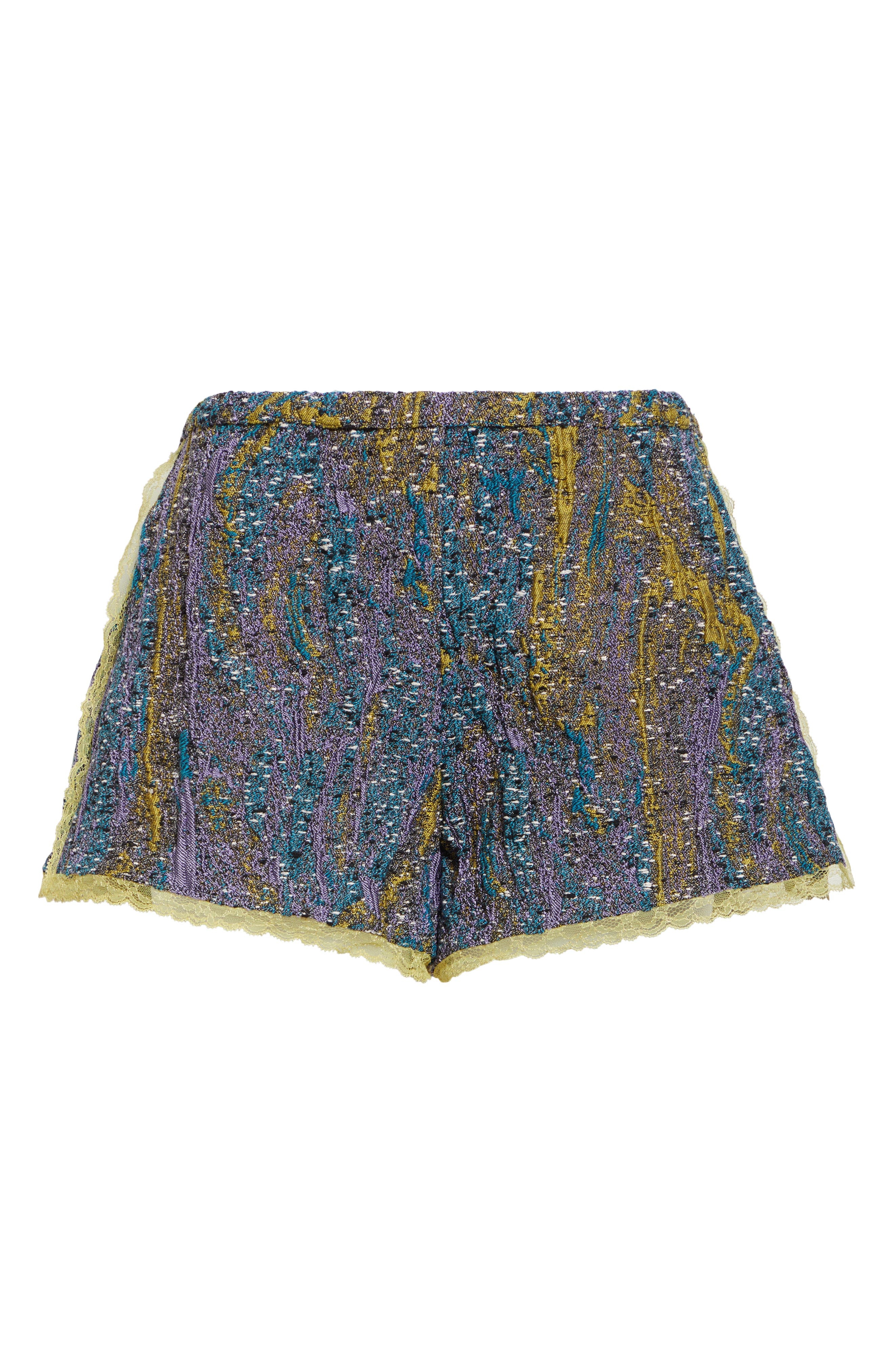 Dries Van Noten Pinky Embellished Abstract Jacquard Shorts in Yellow at Nordstrom - 5