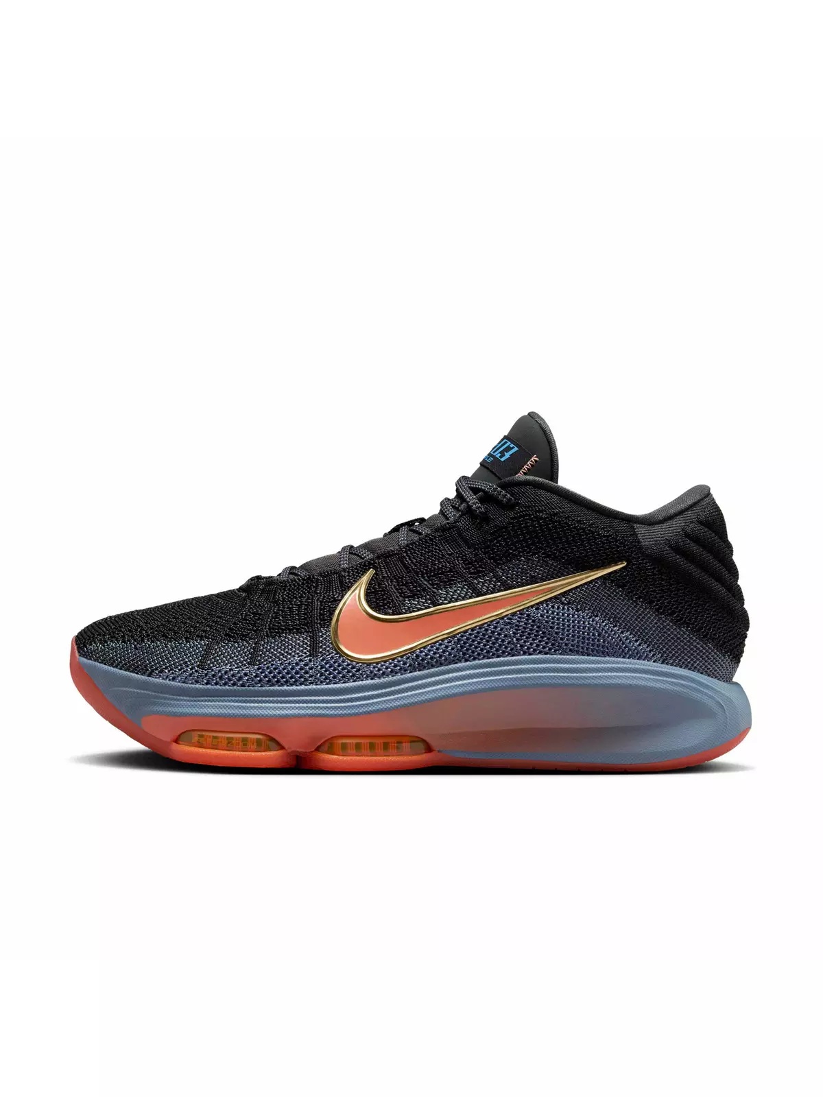 G.T. Hustle 3 "Anthracite/Ashen Slate/Metallic Gold/Light Wild Mango" Men's Basketball Shoe - 2