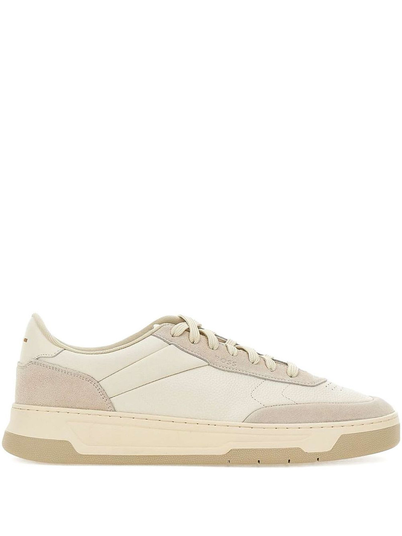 leather suede sneakers - 1