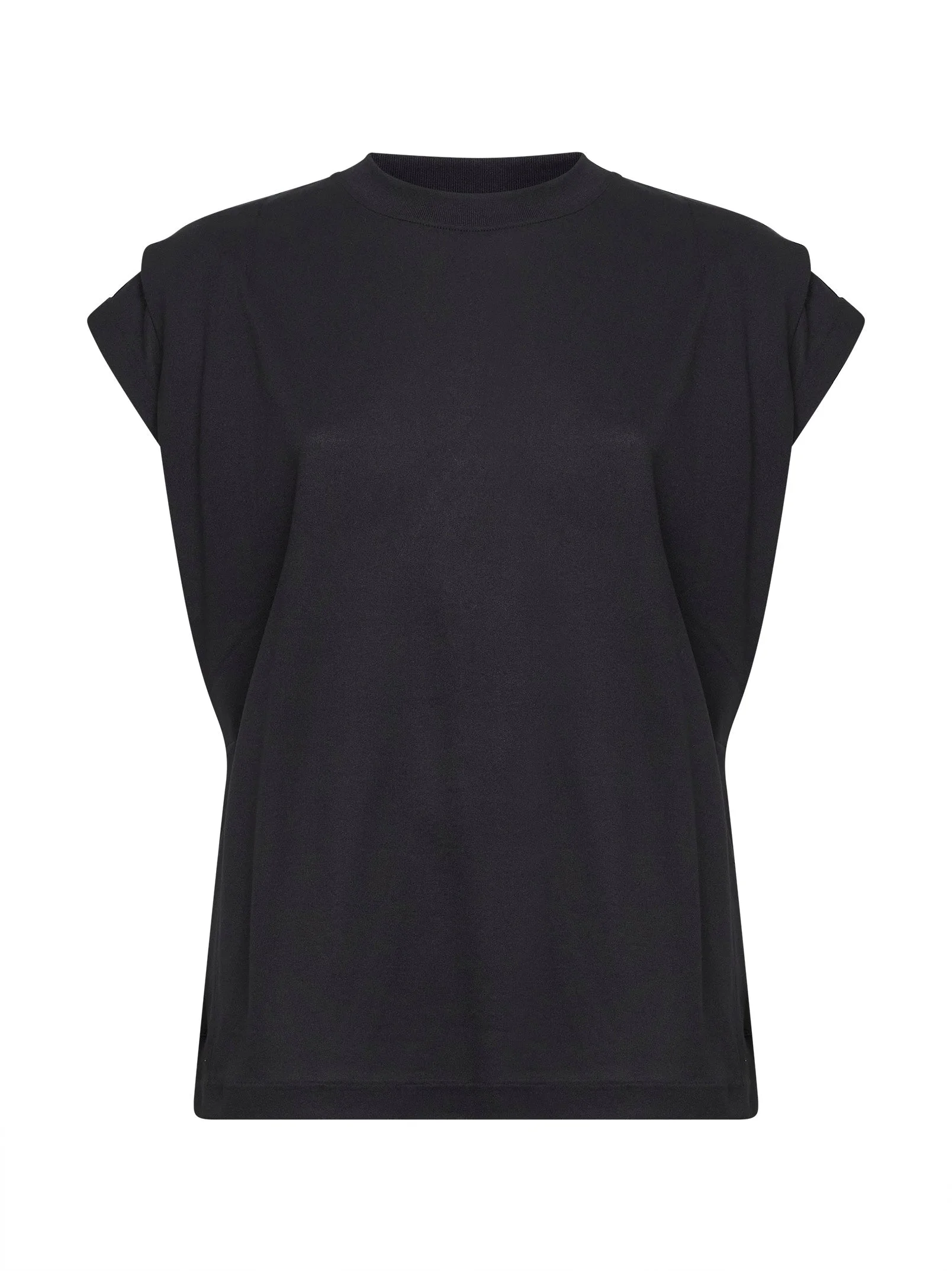 Jacquemus Women Black Paper-Effect Jersey The Ventadou Boxy Tank Top - 1