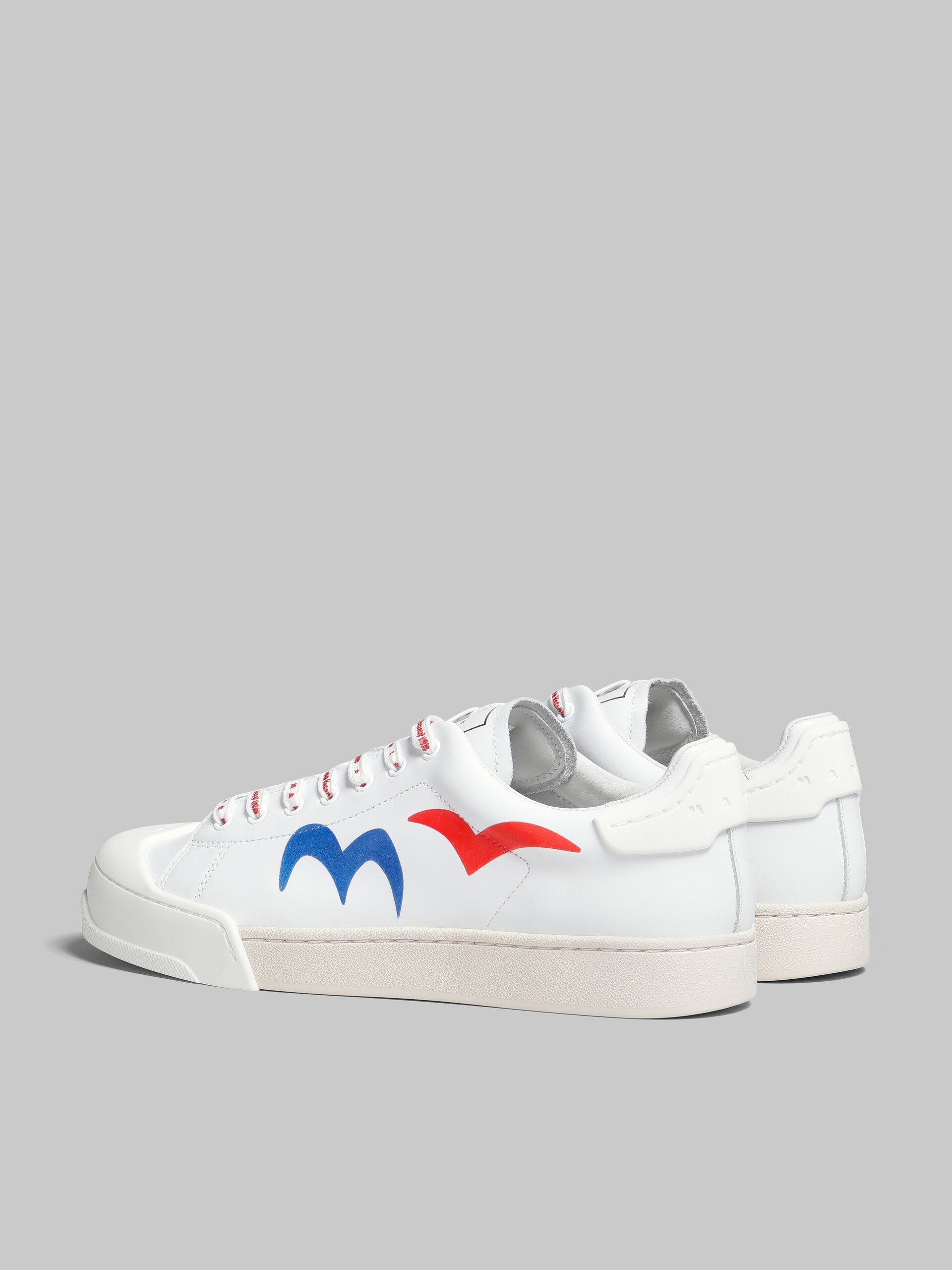MARNI X NO VACANCY INN - DADA BUMPER SNEAKER IN WHITE PRINTED LEATHER - 3