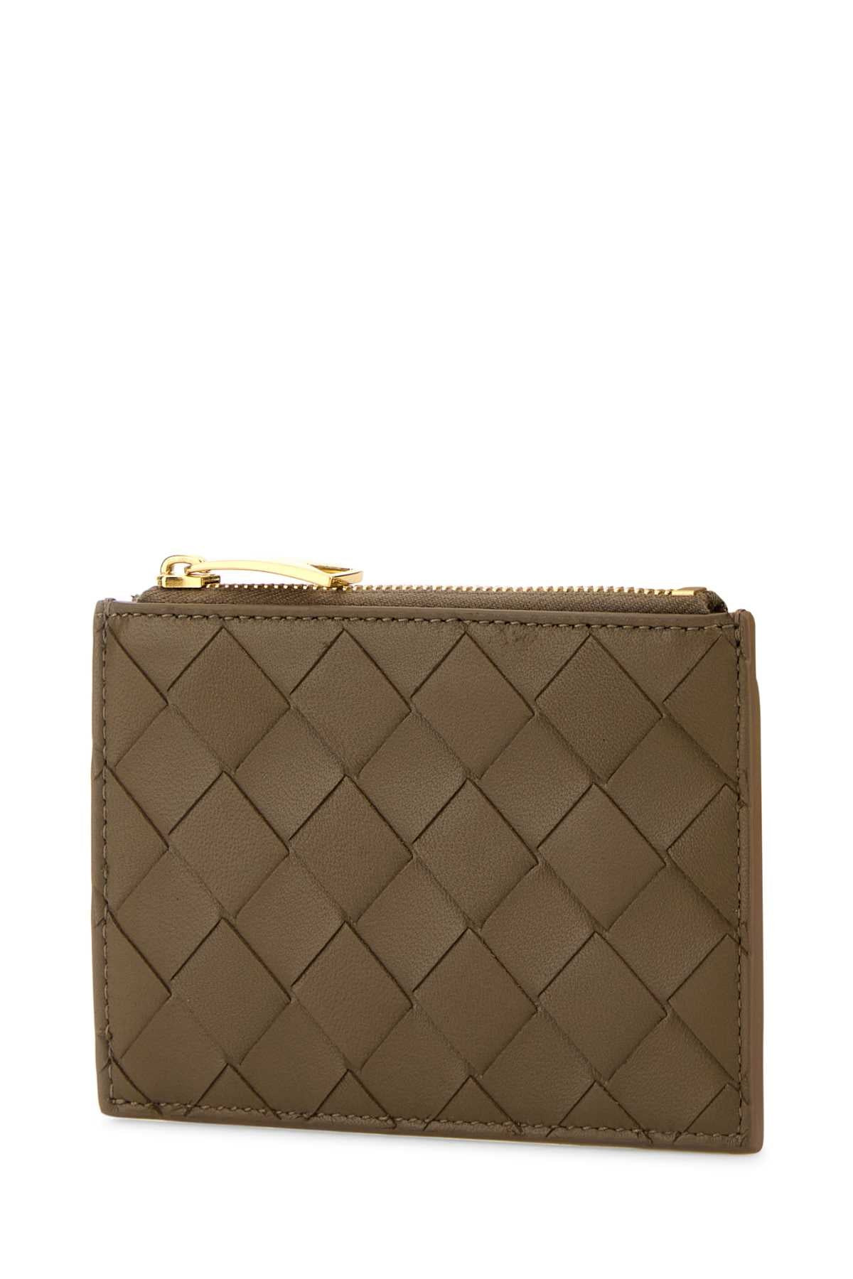 Bottega Veneta Women Brown Nappa Leather Intrecciato Card Holder - 2