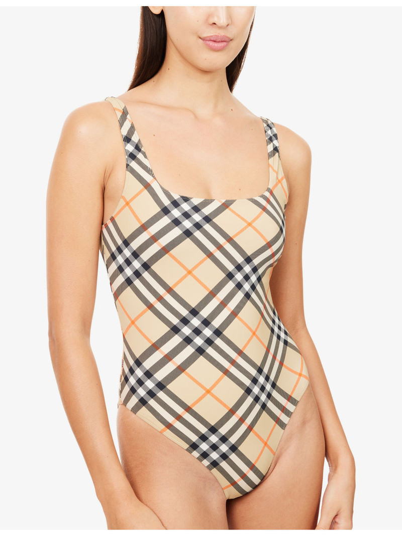 Burberry Sabina Check-Print Swimsuit outlook