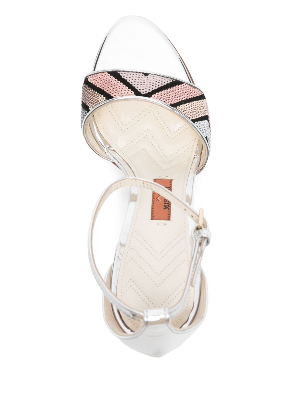 80mm sequinned sandals - 4