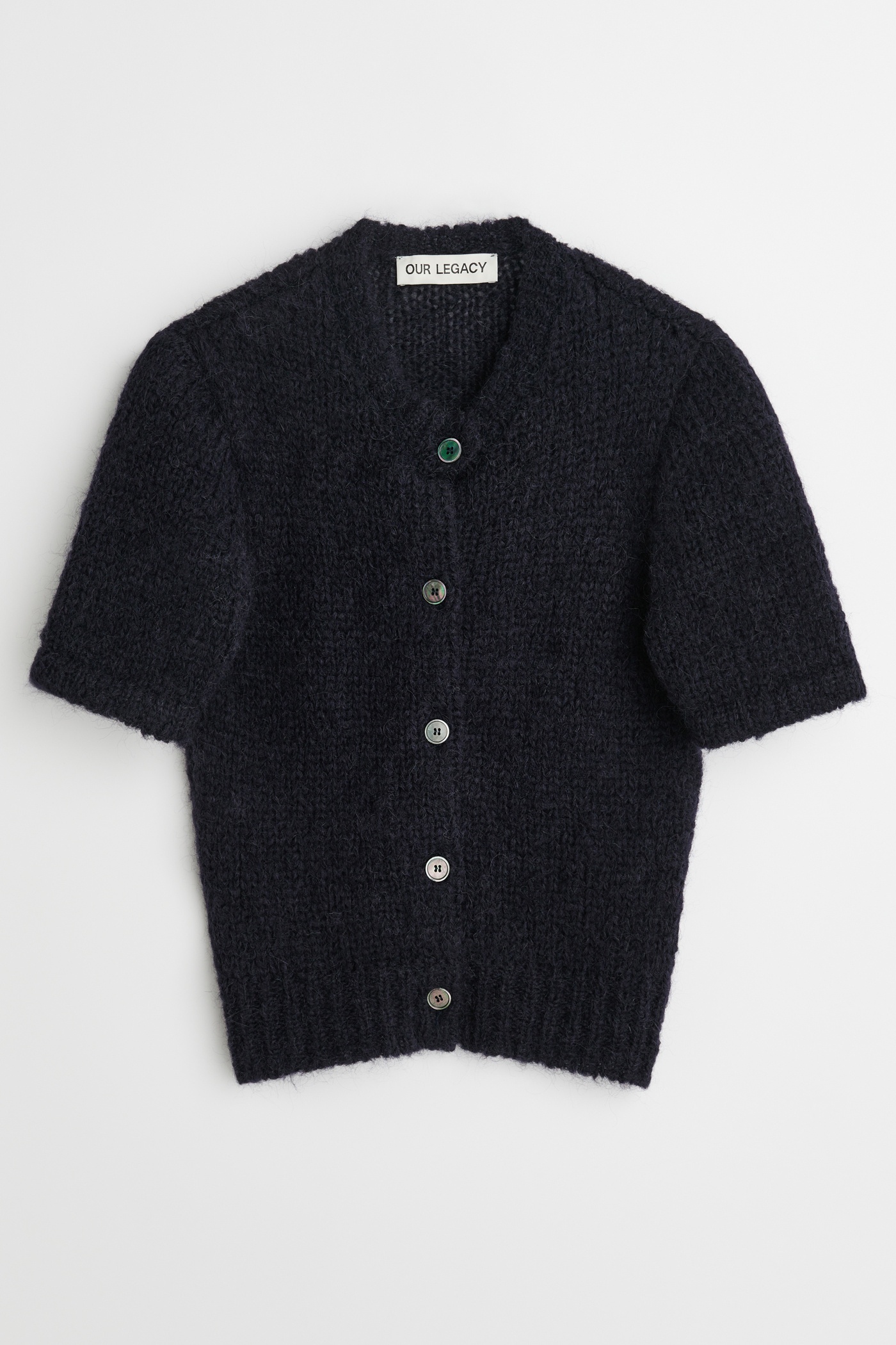 Shrunken Shortsleeve Navy Fuzzy Mohpaca - 1