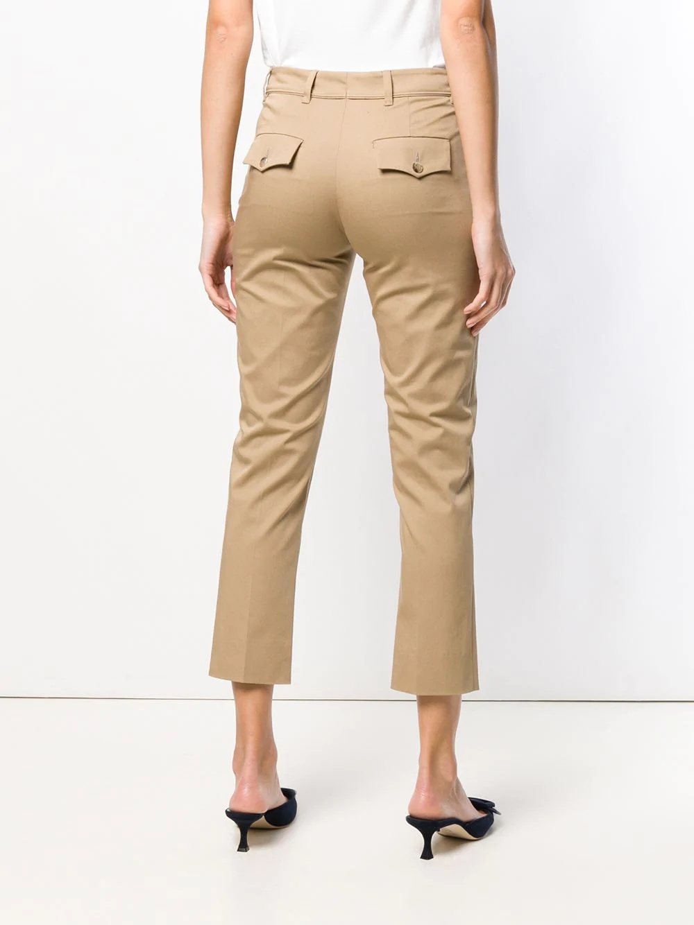 cropped slim-fit trousers - 4