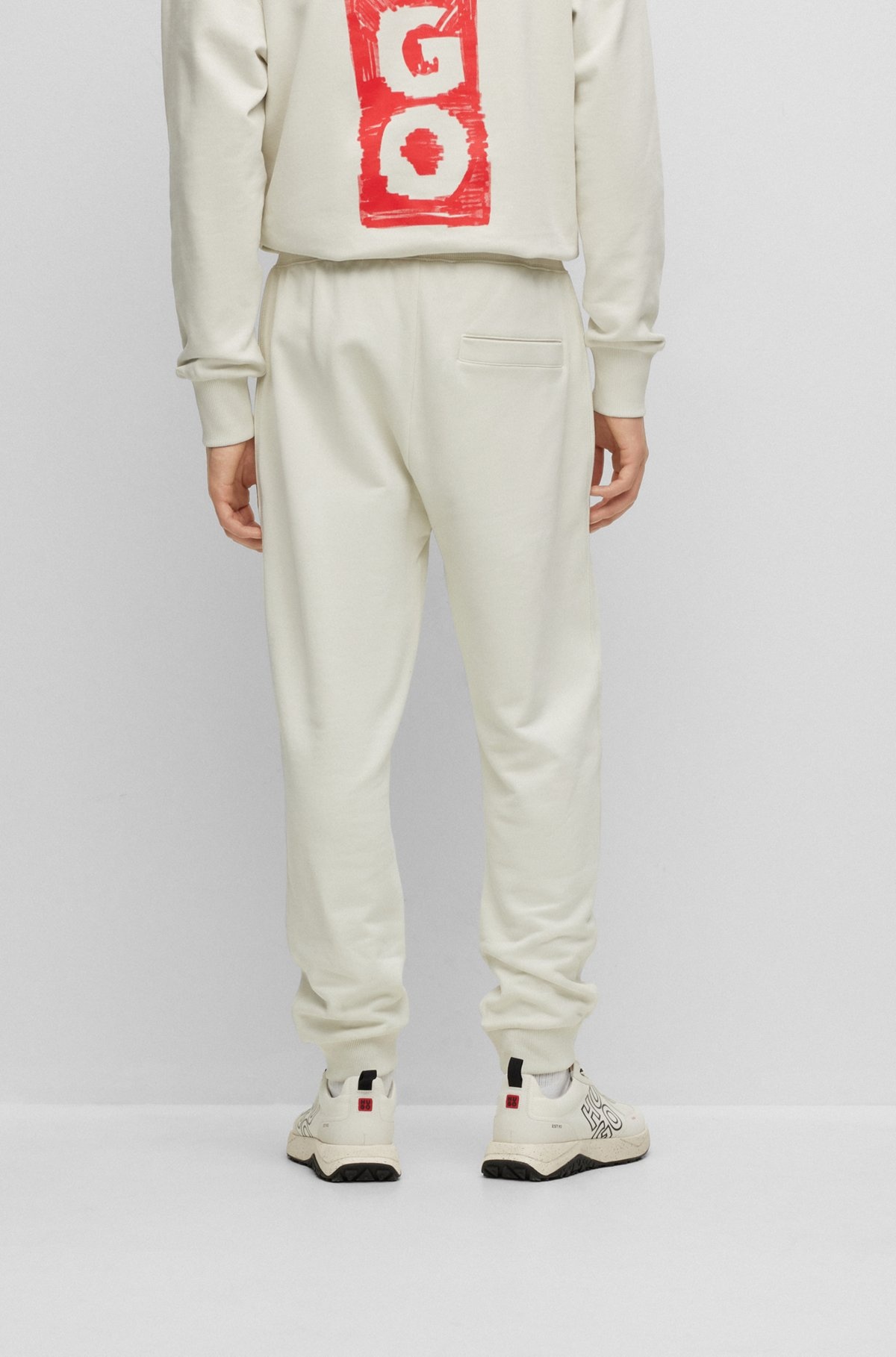 COTTON-TERRY TRACKSUIT BOTTOMS WITH VERTICAL LOGO - 5