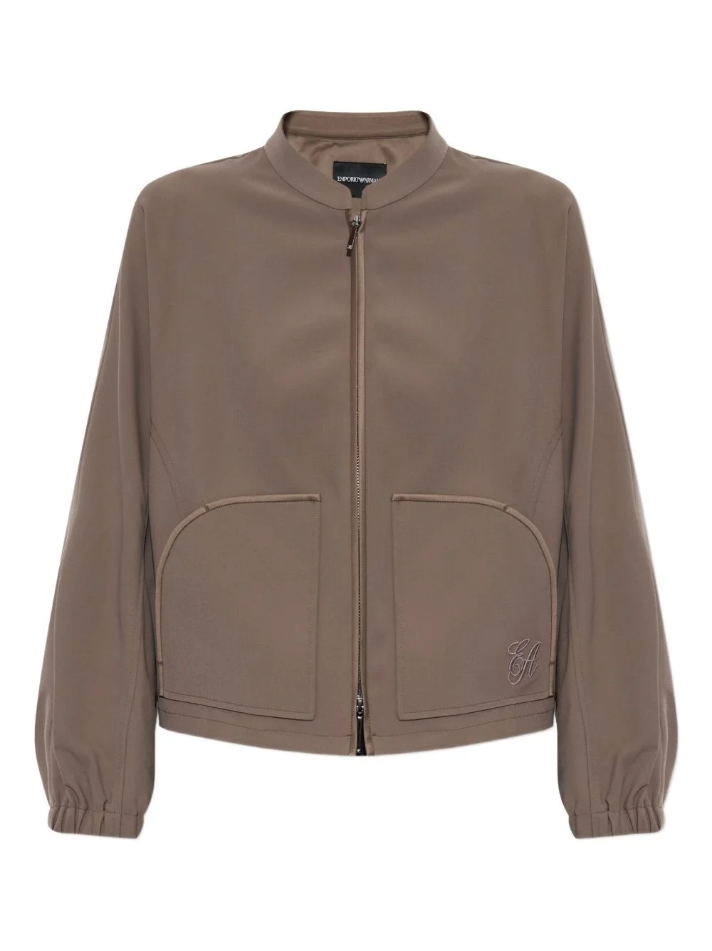 embroidered-logo bomber jacket - 1