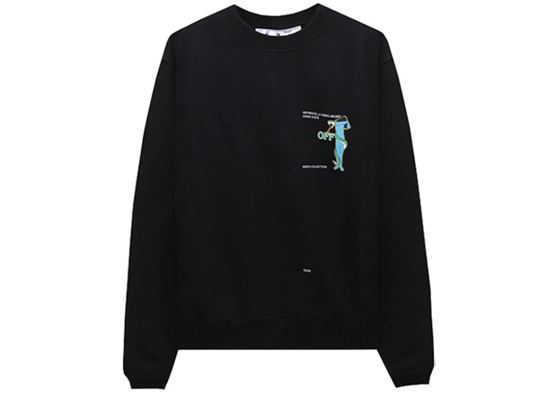 Off-White OFF-WHITE Adam Eve Slim Fit Sweatshirt Black outlook