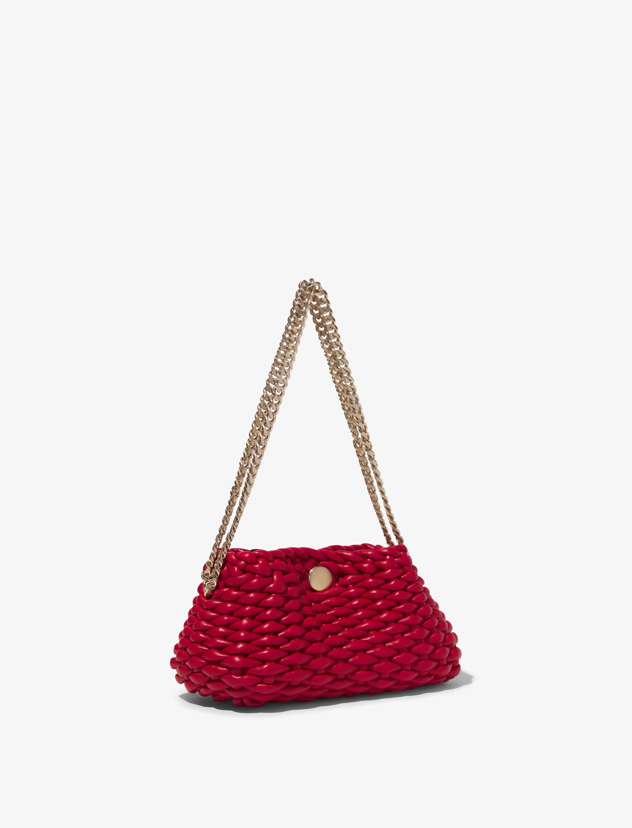 Small Woven Leather Chain Tobo Bag - 2