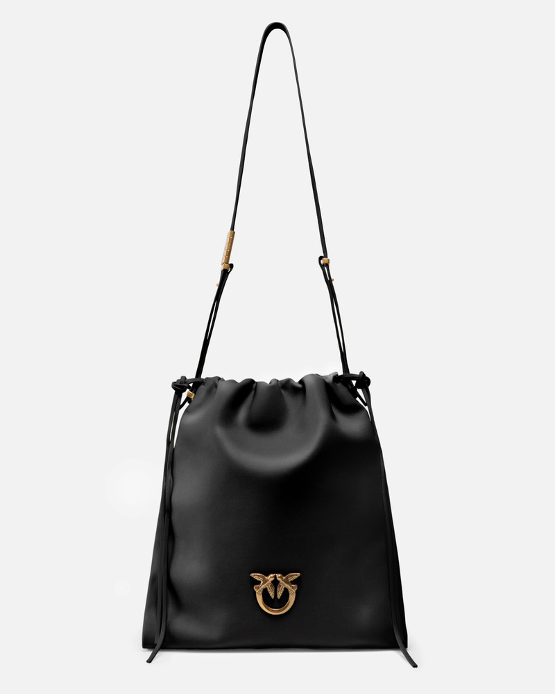 SOFT LEATHER SQUARE BAG WITH LOGO 1