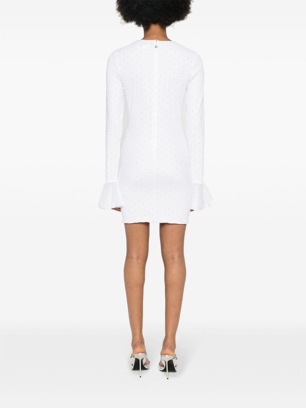crystal-embellished mini dress - 4