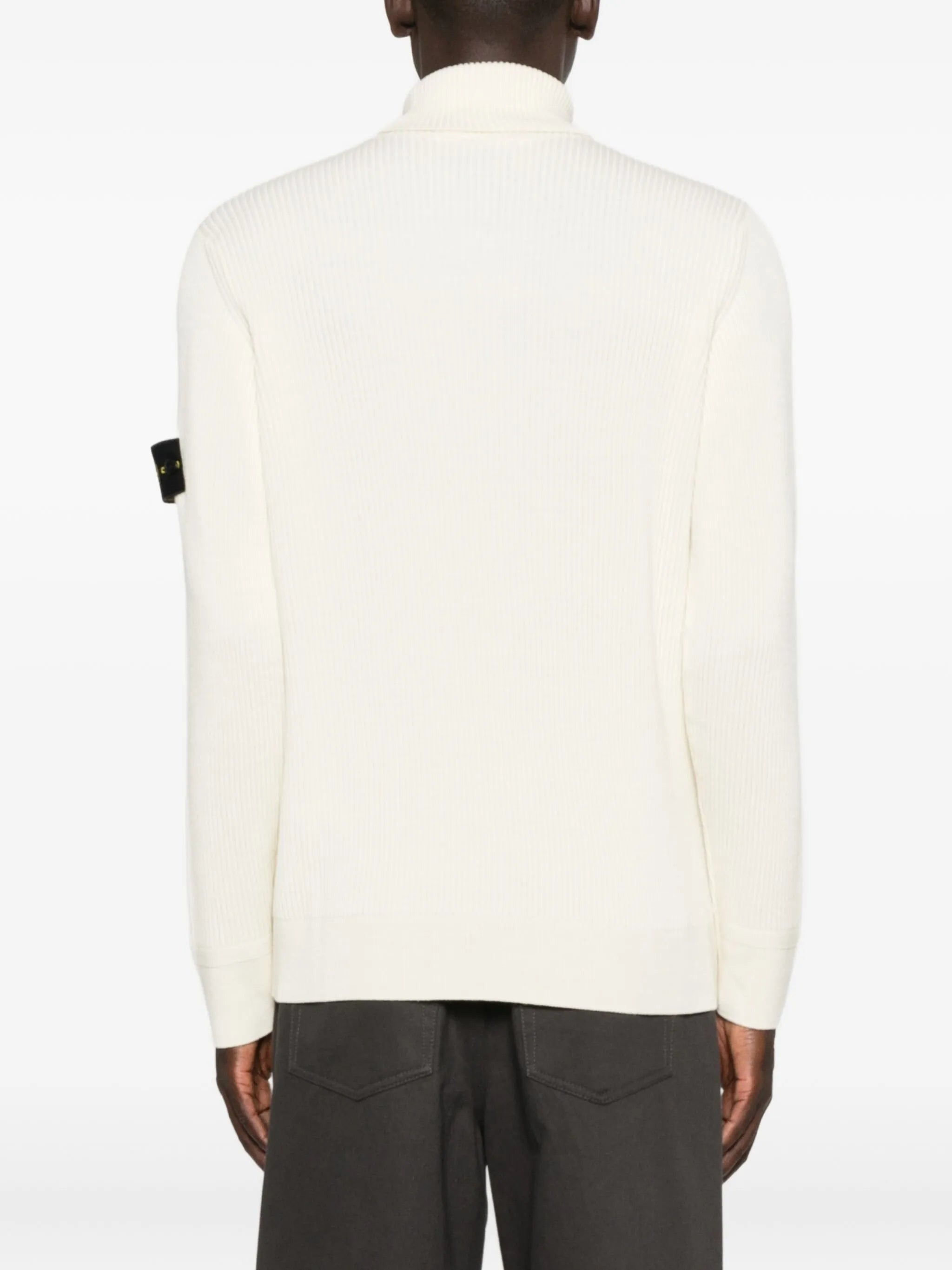 Stone Island Ribbed Logo-patch Sweater - 4