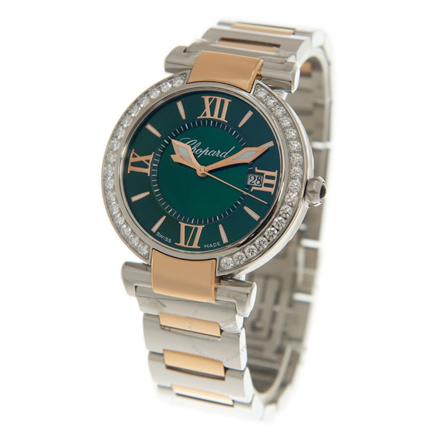 Chopard Imperiale Green Dial Diamond Two Tone Ladies Watch 388532-6009 - 4