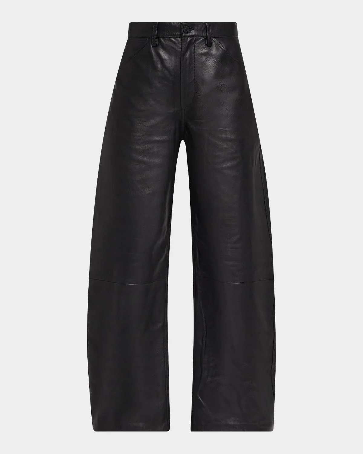 Tribeca Leather Wide-Leg Pants - 1