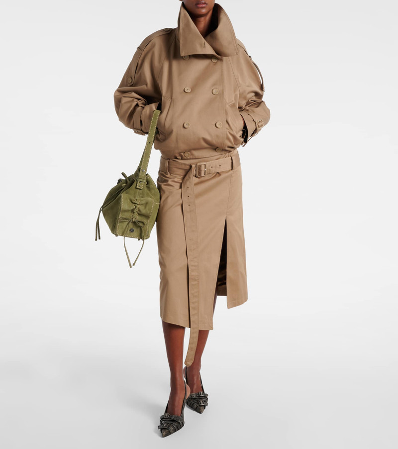 Acne Studios Multipocket Mini suede bucket bag outlook