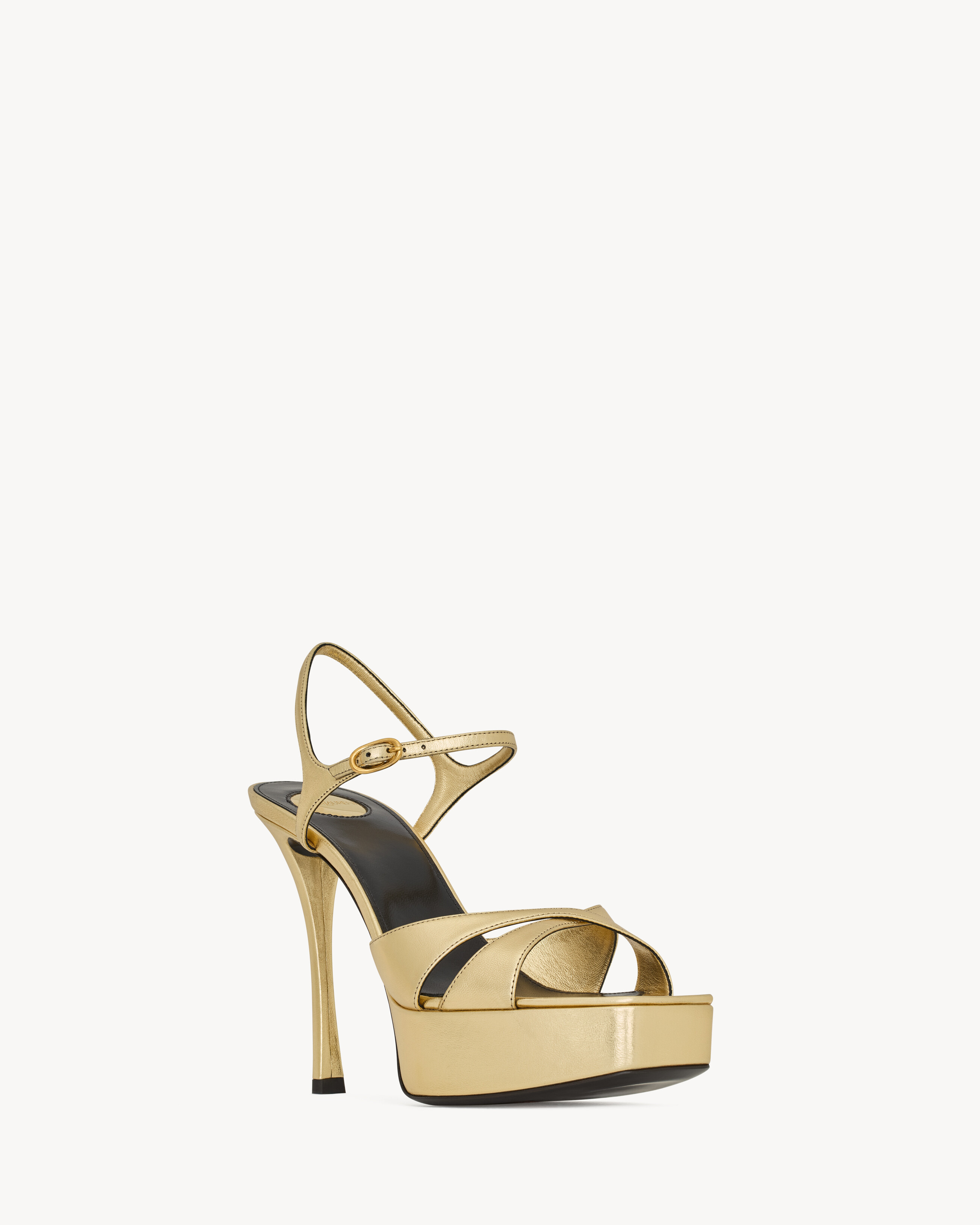 DEBBIE PLATFORM SANDALS IN METALLIC LEATHER - 3