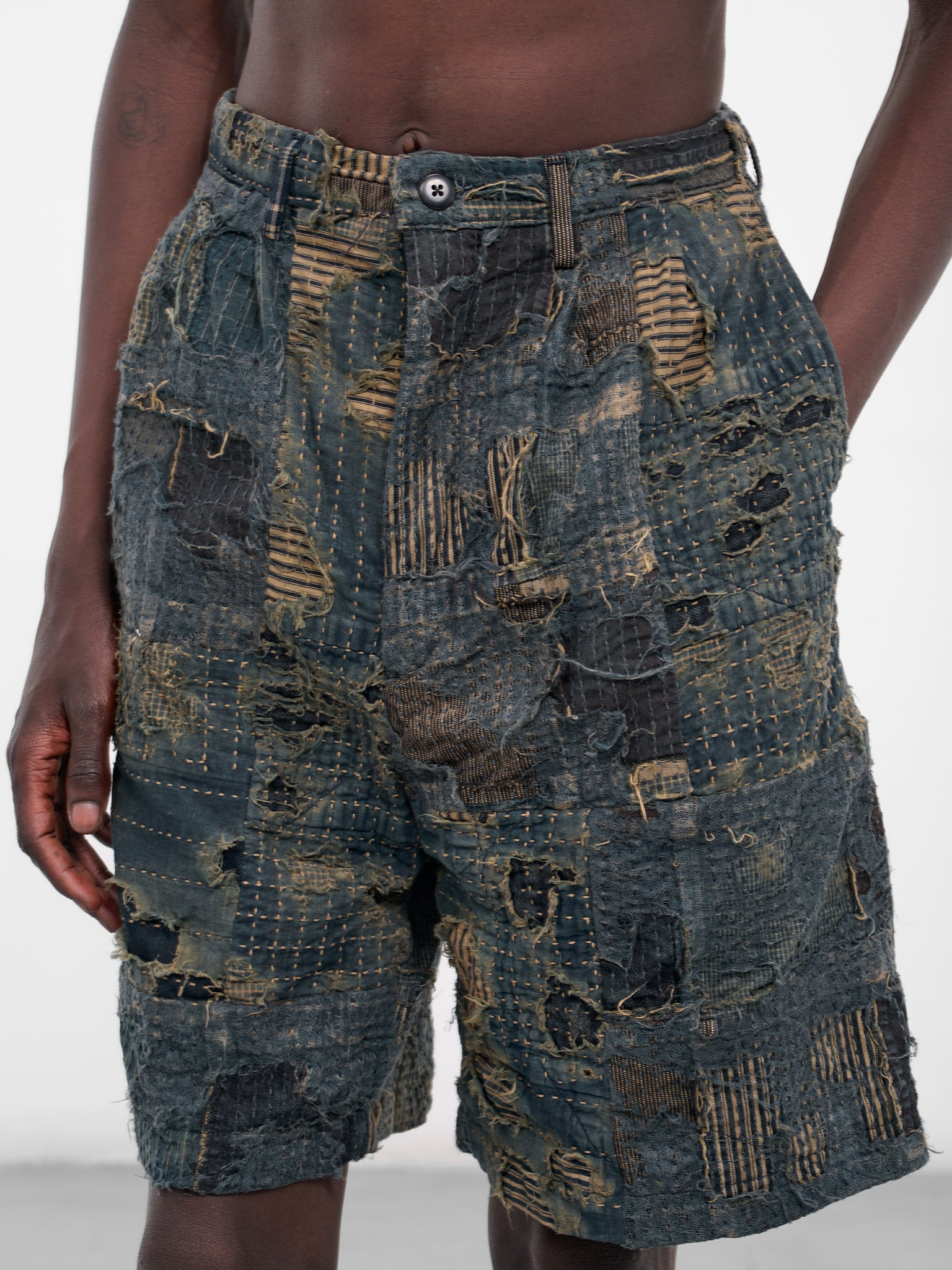 Boro Patchwork Shorts - 4