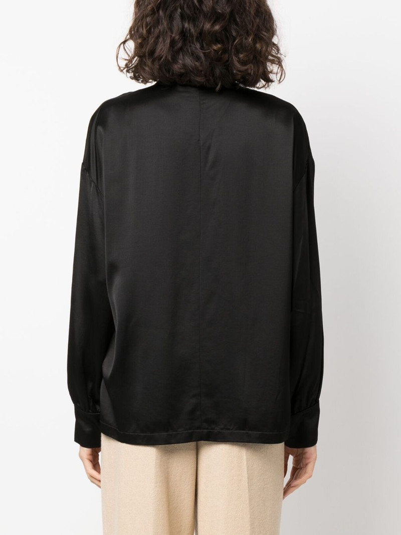 high-neck satin blouse 4