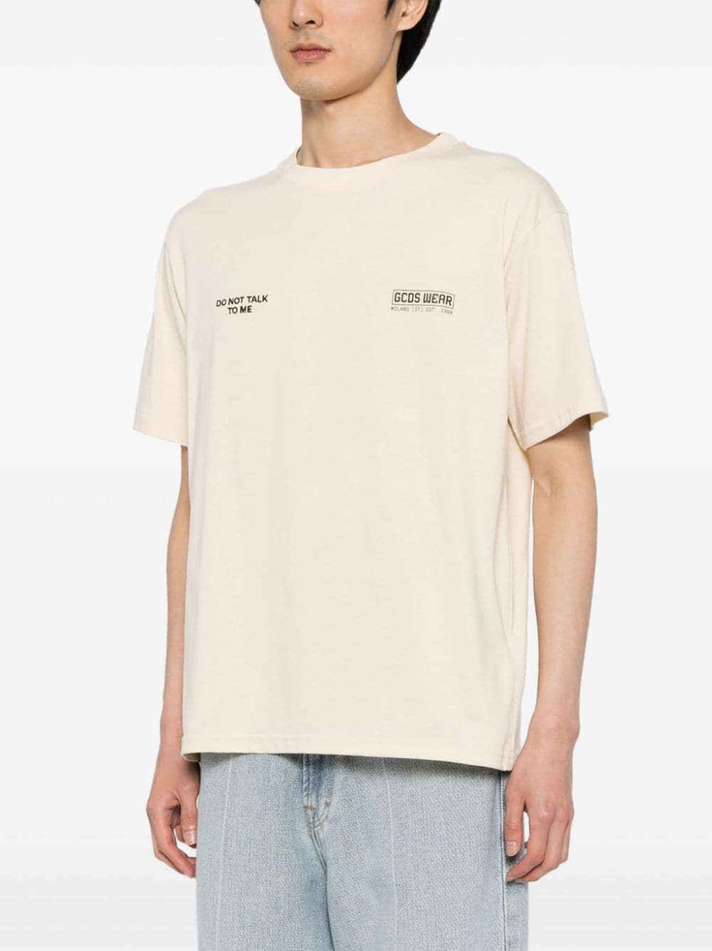 slogan-print cotton T-shirt - 4
