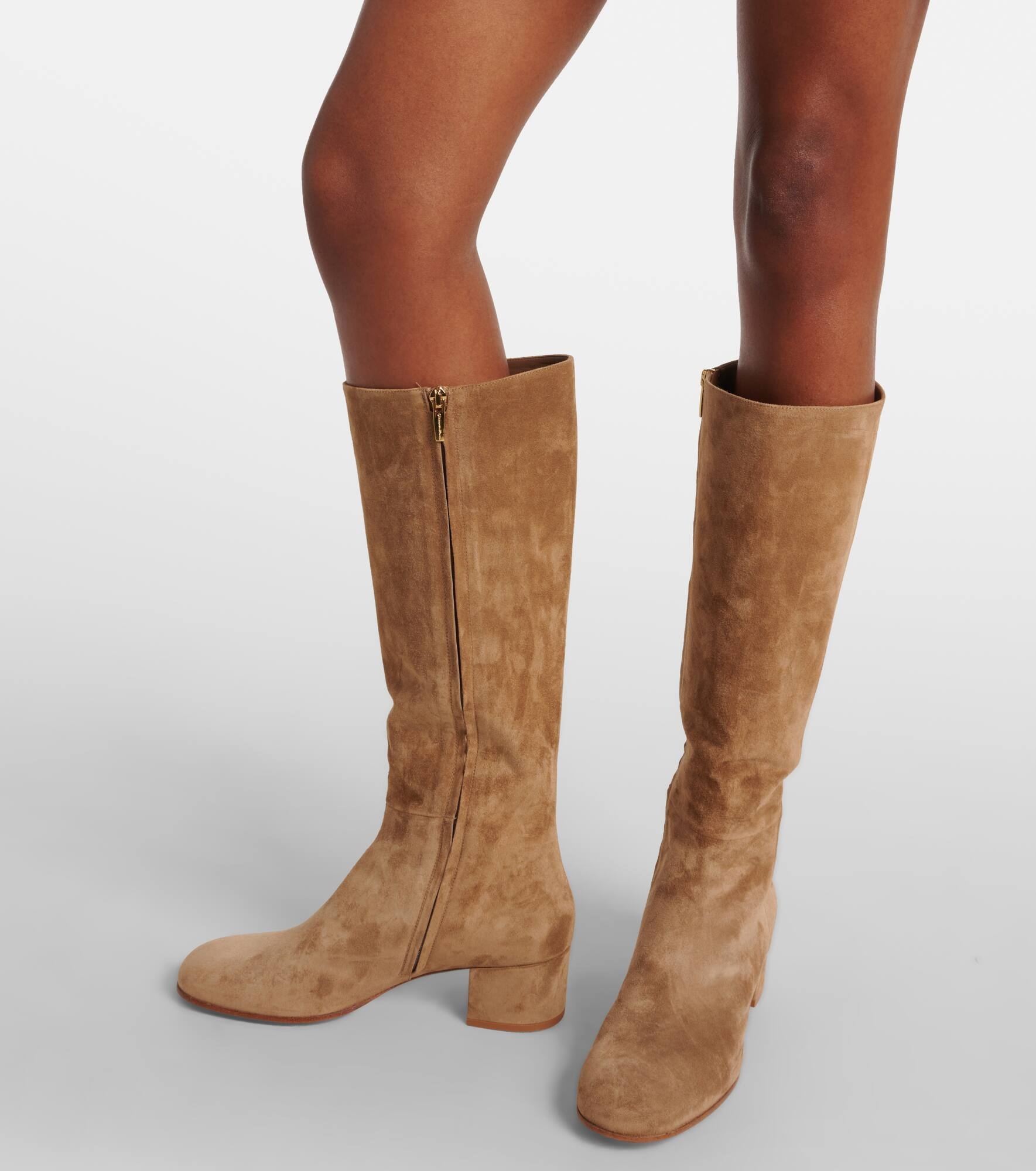 45 suede knee-high boots - 7