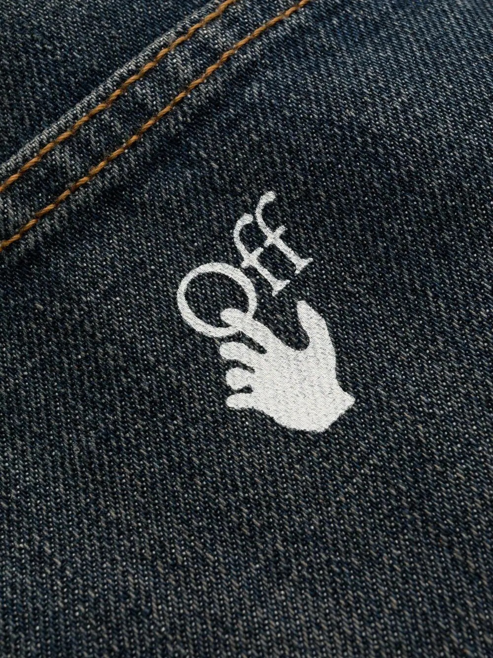 logo-print slim-cut jeans - 7