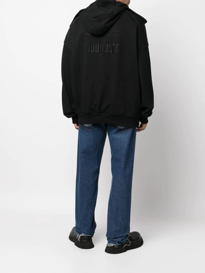 JUUN.J logo-embroidered cotton hoodie outlook