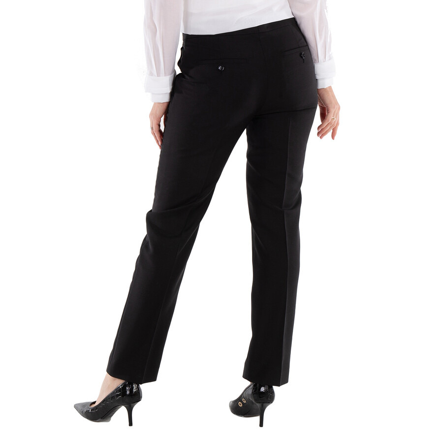 Burberry Aimie Mohair Wool Tailored Trousers In Black - 6