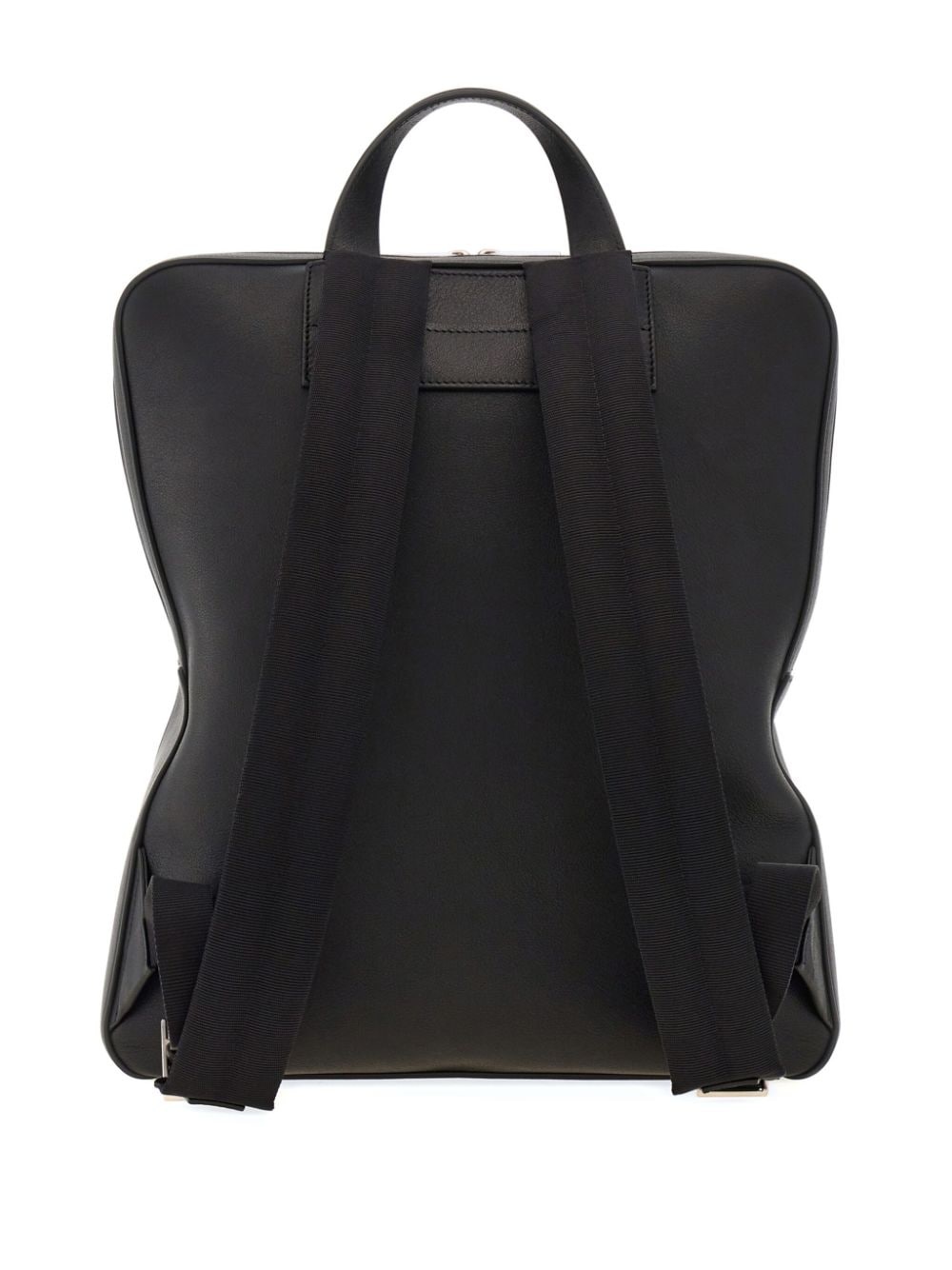 grained leather backpack - 2