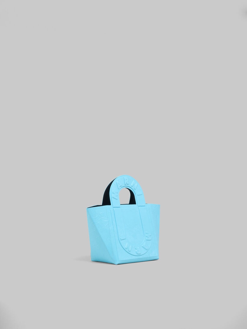 TURQUOISE LEATHER SWEEDY SMALL TOTE BAG - 5