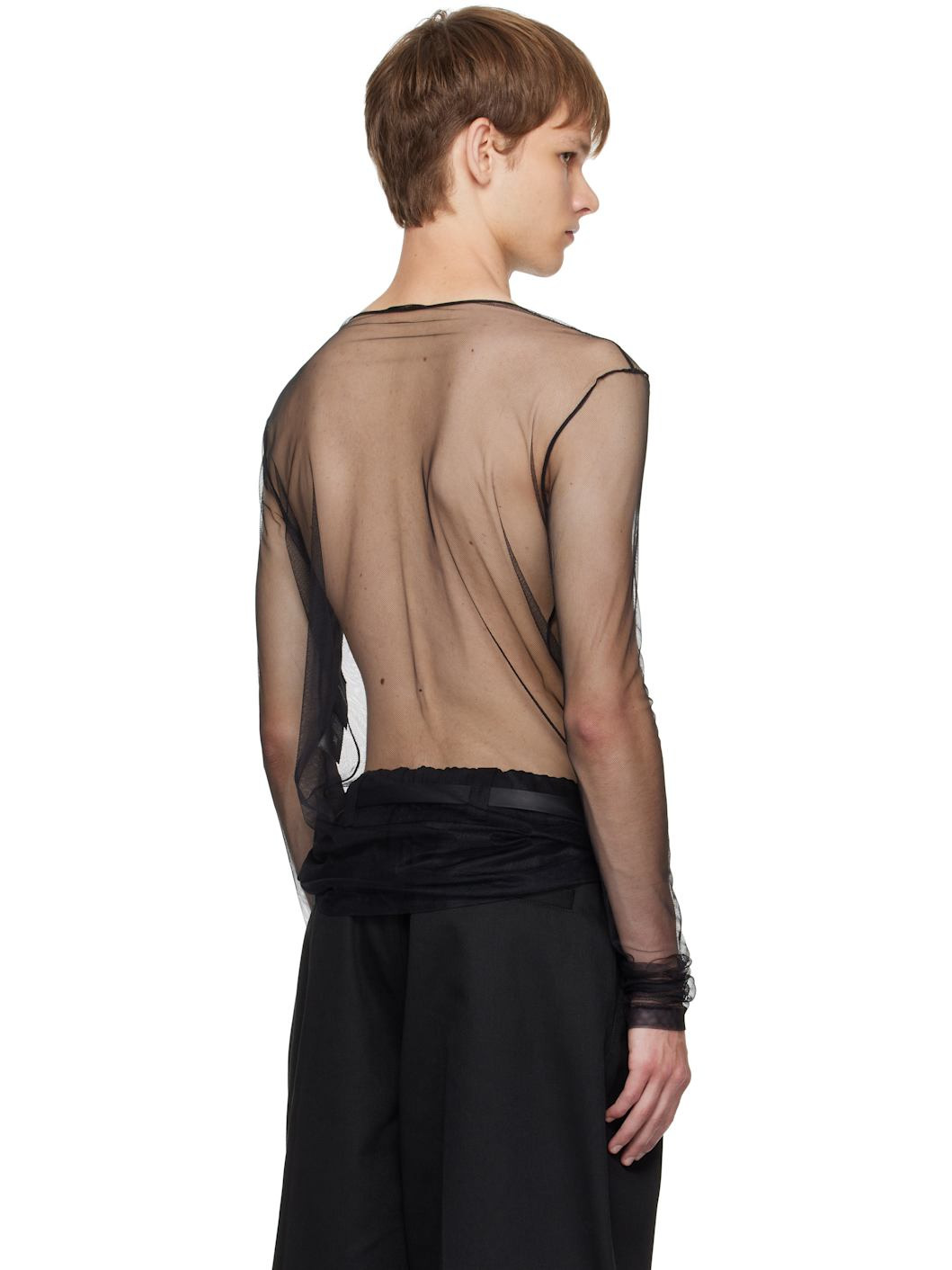 Black 'Angel Divine' Long Sleeve T-shirt - 3