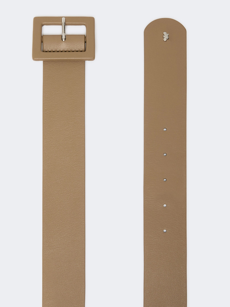 WEEKEND Max Mara Shiny Nappa leather belt - TURTLEDOVE outlook