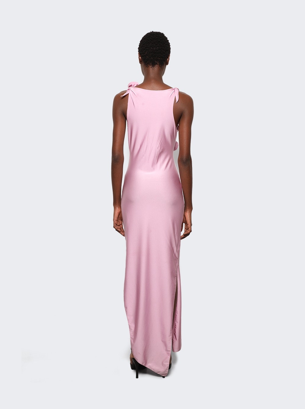 Asymmetric Flower Gown Pink - 5