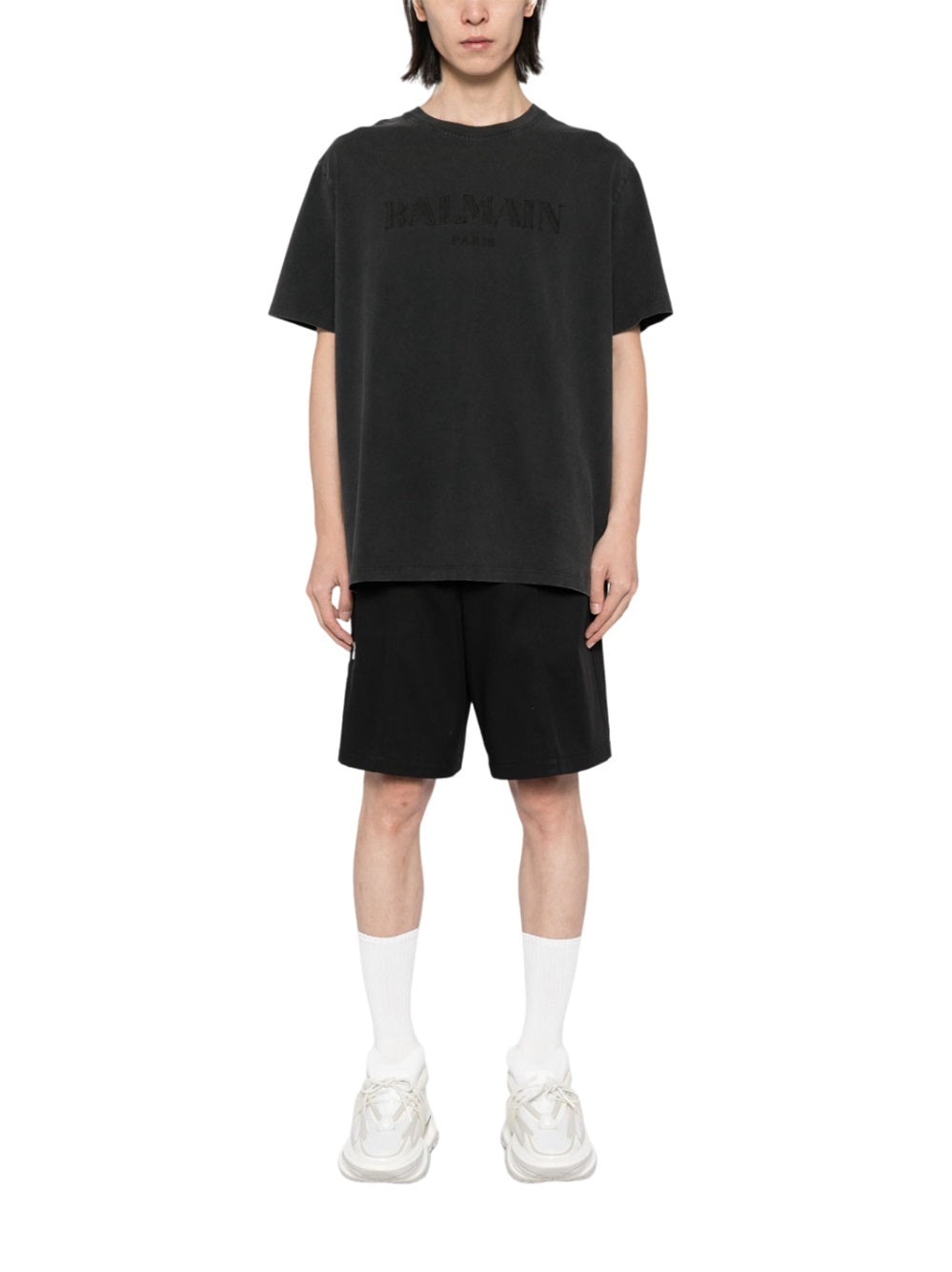 T-Shirt With Vintage Balmain Embroidery - 2
