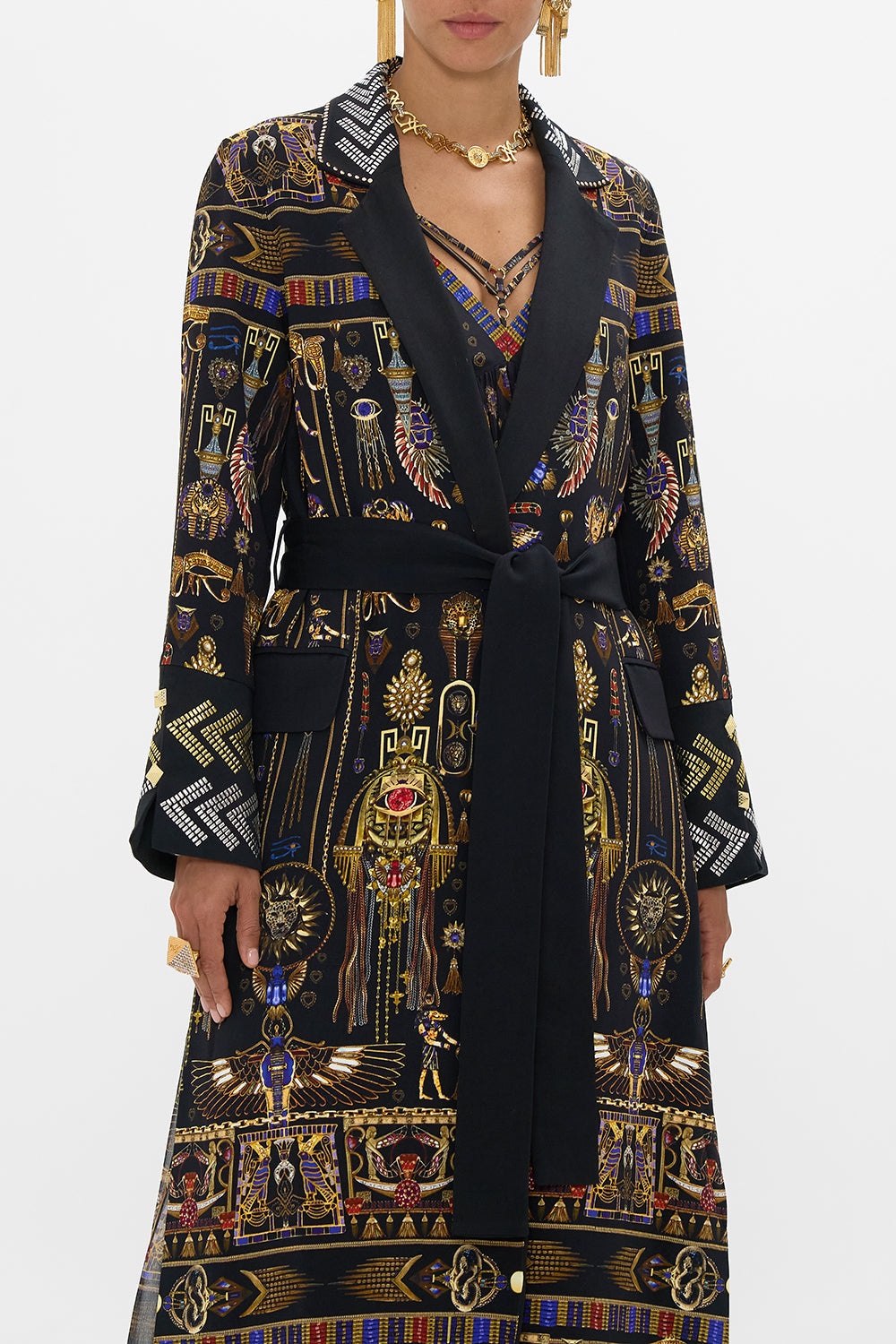 CUFFED SHORT SIDE SPLIT COAT - 5